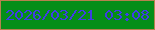 文字の大きさ：4、枠の色：b7814e、背景の色：058e18、文字の色：3f3de5 無料ブログパーツのブログ時計