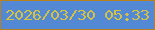 文字の大きさ：2、枠の色：b7821e、背景の色：5288d4、文字の色：d3c244 無料ブログパーツのブログ時計
