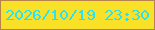 文字の大きさ：2、枠の色：b7834d、背景の色：f8e126、文字の色：28e3f6 無料ブログパーツのブログ時計