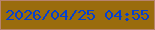 文字の大きさ：2、枠の色：b7836e、背景の色：9a6c0d、文字の色：0440d0 無料ブログパーツのブログ時計