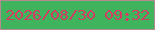 文字の大きさ：2、枠の色：b78891、背景の色：3fb45d、文字の色：d33c64 無料ブログパーツのブログ時計