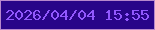 文字の大きさ：1、枠の色：b788cd、背景の色：290589、文字の色：9258fe 無料ブログパーツのブログ時計