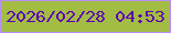 文字の大きさ：5、枠の色：b78bfd、背景の色：a2bc44、文字の色：5e01b1 無料ブログパーツのブログ時計