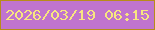 文字の大きさ：3、枠の色：b78c19、背景の色：c074ce、文字の色：f8e680 無料ブログパーツのブログ時計