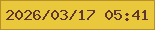 文字の大きさ：5、枠の色：b78e2c、背景の色：e9c83b、文字の色：613631 無料ブログパーツのブログ時計