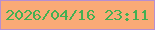 文字の大きさ：4、枠の色：b78ed0、背景の色：faaa76、文字の色：43b052 無料ブログパーツのブログ時計