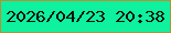 文字の大きさ：4、枠の色：b79133、背景の色：0ef19f、文字の色：0b1409 無料ブログパーツのブログ時計