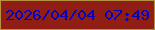 文字の大きさ：5、枠の色：b79143、背景の色：901e15、文字の色：0501be 無料ブログパーツのブログ時計