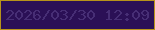 文字の大きさ：3、枠の色：b7931a、背景の色：2b1056、文字の色：472e75 無料ブログパーツのブログ時計