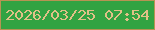 文字の大きさ：1、枠の色：b79353、背景の色：32a342、文字の色：e0c187 無料ブログパーツのブログ時計