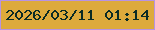 文字の大きさ：4、枠の色：b793e3、背景の色：ddaa3c、文字の色：0a2b25 無料ブログパーツのブログ時計