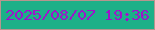 文字の大きさ：3、枠の色：b7958e、背景の色：1db088、文字の色：9e13cb 無料ブログパーツのブログ時計