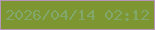 文字の大きさ：2、枠の色：b795ba、背景の色：7d9631、文字の色：82a76a 無料ブログパーツのブログ時計