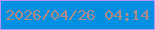 文字の大きさ：3、枠の色：b795fd、背景の色：038fe2、文字の色：af8b83 無料ブログパーツのブログ時計
