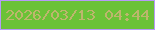 文字の大きさ：4、枠の色：b79af7、背景の色：6bc237、文字の色：bdb66d 無料ブログパーツのブログ時計