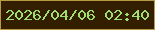 文字の大きさ：2、枠の色：b79b44、背景の色：331f00、文字の色：9fde6f 無料ブログパーツのブログ時計