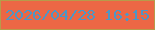 文字の大きさ：1、枠の色：b79b4a、背景の色：ec6745、文字の色：4e96c6 無料ブログパーツのブログ時計