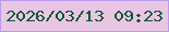 文字の大きさ：1、枠の色：b79bec、背景の色：e8c6e3、文字の色：0b5633 無料ブログパーツのブログ時計