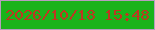 文字の大きさ：1、枠の色：b79dbf、背景の色：1ab31b、文字の色：bf3621 無料ブログパーツのブログ時計