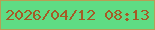 文字の大きさ：4、枠の色：b79f54、背景の色：5fdc84、文字の色：a55a26 無料ブログパーツのブログ時計