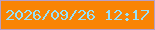 文字の大きさ：5、枠の色：b79fc7、背景の色：f98404、文字の色：95e1fb 無料ブログパーツのブログ時計