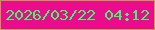 文字の大きさ：3、枠の色：b7a04c、背景の色：ec0a8d、文字の色：33ff67 無料ブログパーツのブログ時計