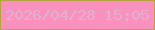 文字の大きさ：4、枠の色：b7a240、背景の色：fa90be、文字の色：e2b1d1 無料ブログパーツのブログ時計
