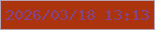 文字の大きさ：4、枠の色：b7a4b2、背景の色：ab340f、文字の色：824587 無料ブログパーツのブログ時計