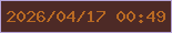 文字の大きさ：1、枠の色：b7a4d8、背景の色：4d2a26、文字の色：b96a23 無料ブログパーツのブログ時計