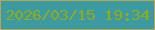文字の大きさ：3、枠の色：b7a64a、背景の色：3b9aa2、文字の色：95aa13 無料ブログパーツのブログ時計