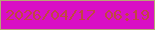 文字の大きさ：1、枠の色：b7a675、背景の色：d90fc5、文字の色：c14742 無料ブログパーツのブログ時計