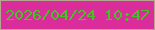 文字の大きさ：2、枠の色：b7a68f、背景の色：db2c9c、文字の色：44c422 無料ブログパーツのブログ時計