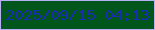 文字の大きさ：5、枠の色：b7b0f5、背景の色：01561c、文字の色：1a2cb2 無料ブログパーツのブログ時計