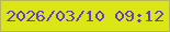 文字の大きさ：5、枠の色：b7b556、背景の色：dce515、文字の色：633fc8 無料ブログパーツのブログ時計