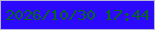 文字の大きさ：4、枠の色：b7b6d8、背景の色：2c09fd、文字の色：06661f 無料ブログパーツのブログ時計
