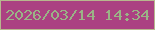 文字の大きさ：2、枠の色：b7b78e、背景の色：ab4182、文字の色：9ab386 無料ブログパーツのブログ時計