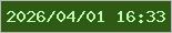 文字の大きさ：1、枠の色：b7b7b9、背景の色：2e5a13、文字の色：bdfbae 無料ブログパーツのブログ時計