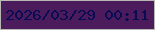 文字の大きさ：4、枠の色：b7b8b4、背景の色：4b1b5c、文字の色：070c54 無料ブログパーツのブログ時計
