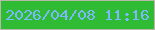 文字の大きさ：4、枠の色：b7baa8、背景の色：2fbc34、文字の色：7db8ff 無料ブログパーツのブログ時計
