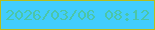 文字の大きさ：2、枠の色：b7bd1b、背景の色：42cdfd、文字の色：4bc6a8 無料ブログパーツのブログ時計