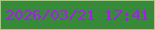 文字の大きさ：1、枠の色：b7be81、背景の色：368a3a、文字の色：ad17f4 無料ブログパーツのブログ時計