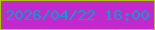 文字の大きさ：2、枠の色：b7c01a、背景の色：c129cd、文字の色：1299cc 無料ブログパーツのブログ時計