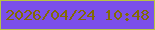 文字の大きさ：3、枠の色：b7c541、背景の色：7b4fe9、文字の色：836a03 無料ブログパーツのブログ時計