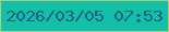 文字の大きさ：1、枠の色：b7c77b、背景の色：11c0a6、文字の色：14627e 無料ブログパーツのブログ時計