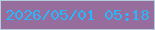 文字の大きさ：5、枠の色：b7cdd9、背景の色：966d9c、文字の色：2bb6fa 無料ブログパーツのブログ時計