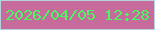 文字の大きさ：1、枠の色：b7d0de、背景の色：c66b9b、文字の色：4af763 無料ブログパーツのブログ時計
