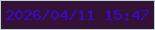 文字の大きさ：4、枠の色：b7d5d4、背景の色：351136、文字の色：3709ca 無料ブログパーツのブログ時計