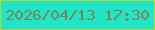 文字の大きさ：1、枠の色：b7da22、背景の色：21e5c9、文字の色：778754 無料ブログパーツのブログ時計
