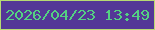 文字の大きさ：5、枠の色：b7da73、背景の色：543797、文字の色：54d182 無料ブログパーツのブログ時計