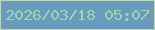 文字の大きさ：5、枠の色：b7dac4、背景の色：6a9bbd、文字の色：9dd5b5 無料ブログパーツのブログ時計